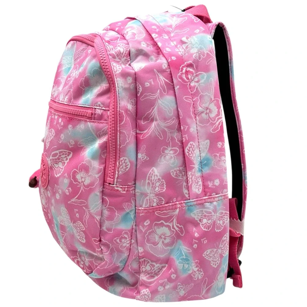 Kipling Challenger Women's Small Backpack Garden Clouds Butterfly & Floral Theme